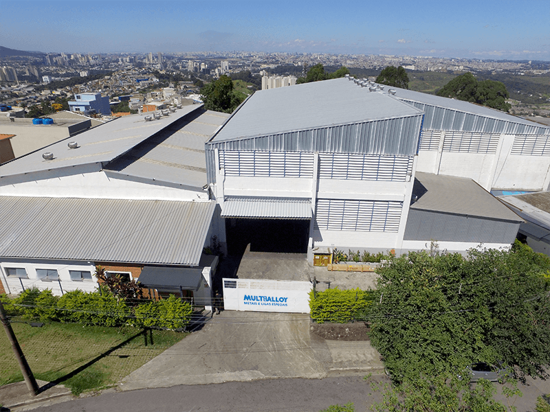 Vista área da Multialloy Metais e Ligas Especiais