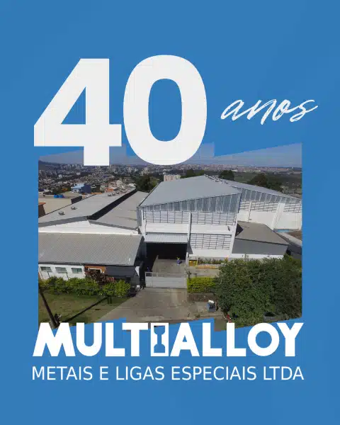 Arte Vista aérea da Multialloy 40 anos